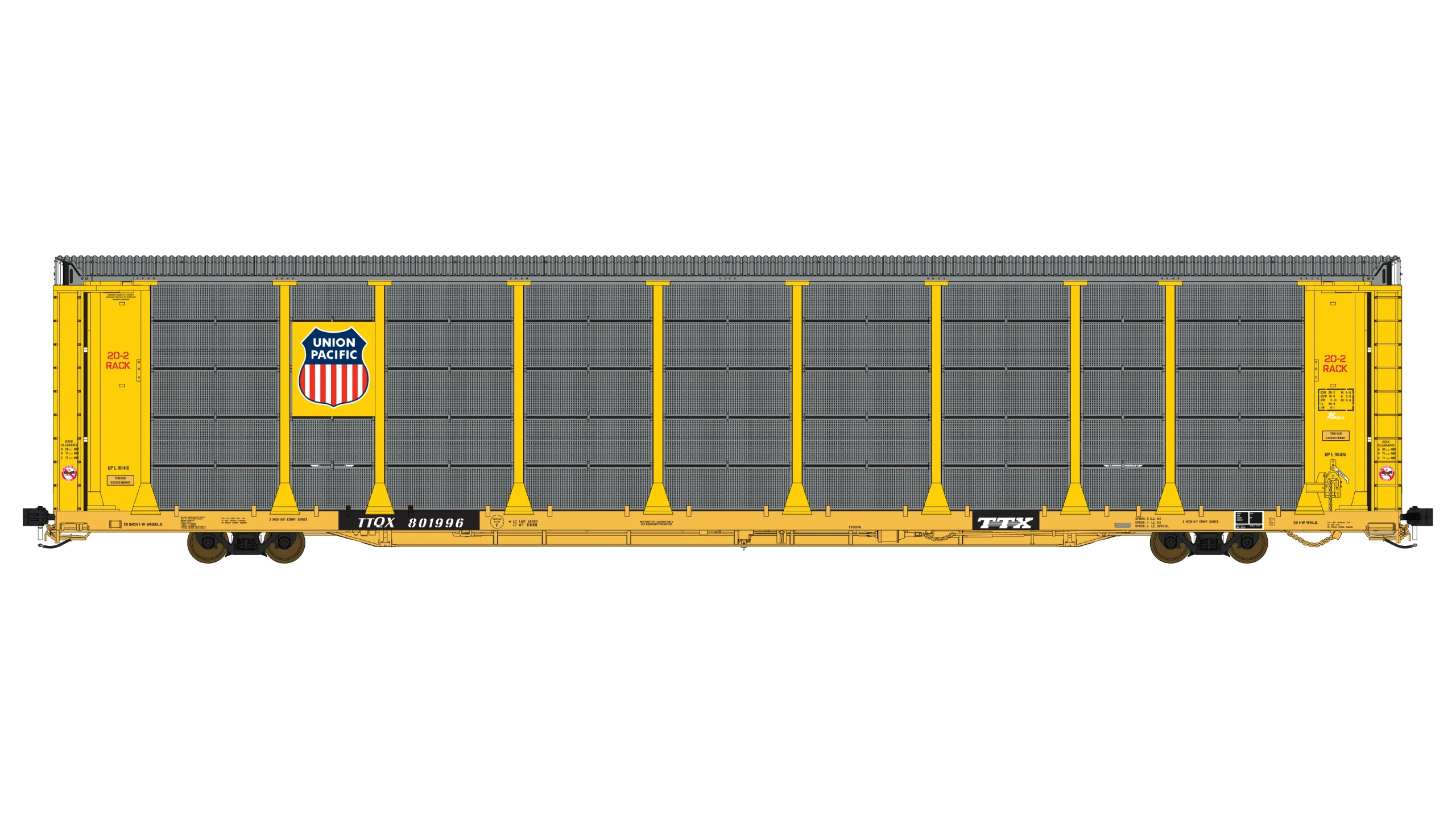 Class One Model Works HO Scale Thrall 20-2 Autorack - Type B - Union Pacific
