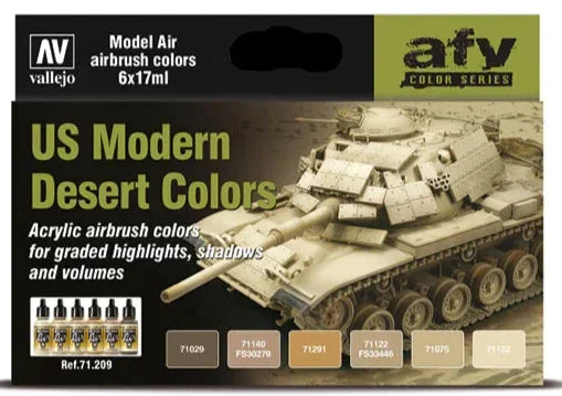 Vallejo 17ml Set of 6 US Modern Desert Colors - 71209