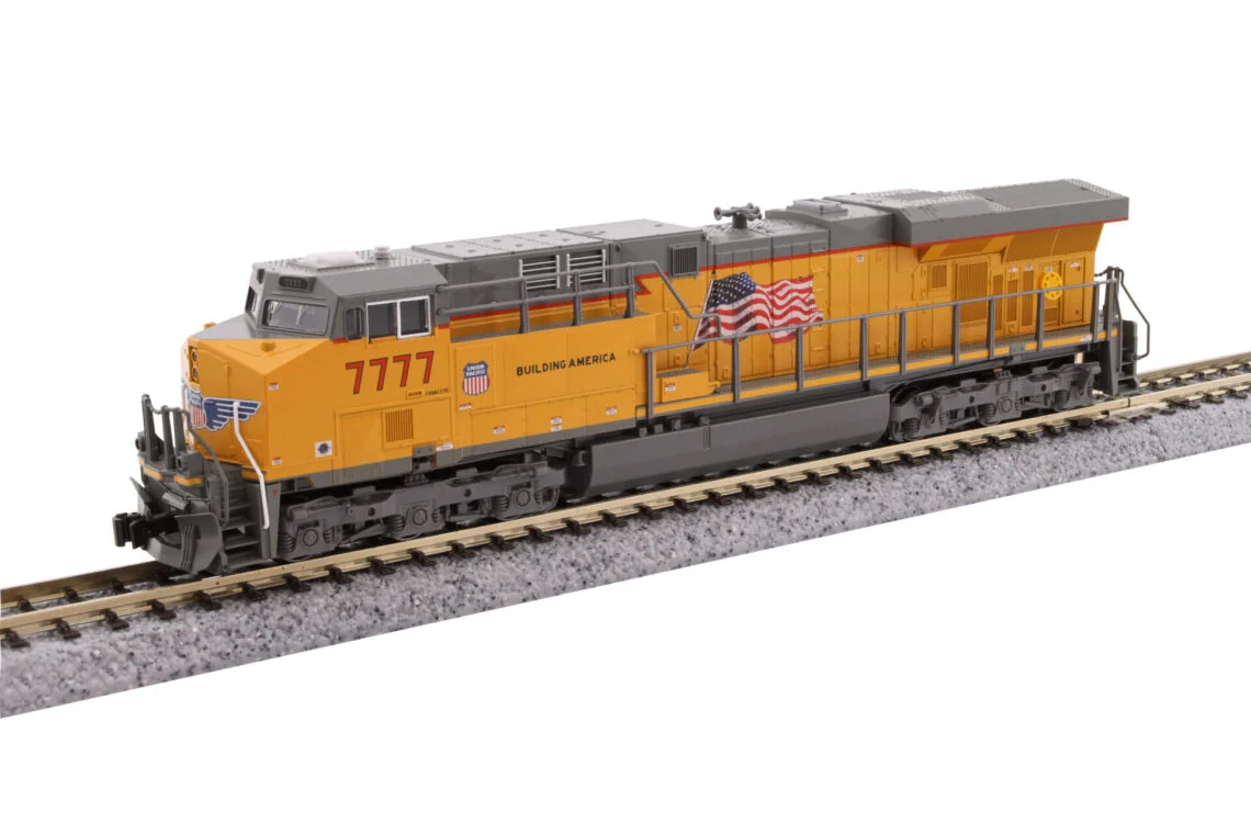 Kato N Scale Union Pacific ES44AC GEVO #7777 Nose Flags - DCC/Sound - 176-8967-S