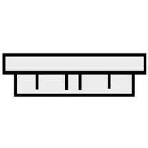 Plastruct 1-1/8" Medium Gray ABS Flat Cap Heads (3 per pack)
