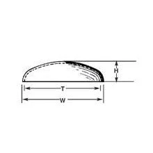 Plastruct 1/2" Clear Acrylic Elliptical Dome (5 per pack)