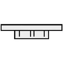 Plastruct 1-1/4" Medium Gray ABS Flanged Cap Head (3 per pack)