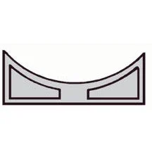 Plastruct 7/16" x 1" x 5/32'" Dark Gray ABS Tubing Saddle & Support (3 per pack)