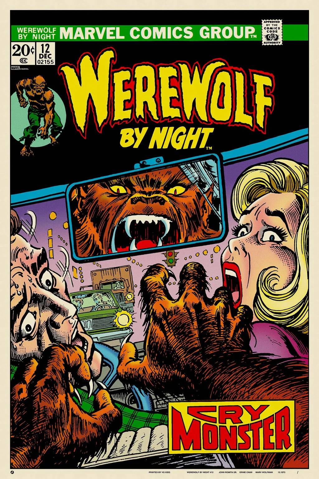 Werewolf by Night #12 Poster - John Romita Sr.