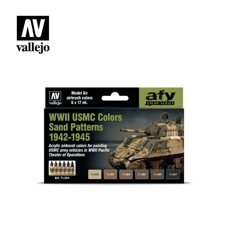 Vallejo 17ml Set of 8 (1942-1945) WWII US Army Europe & North Africa - 71625