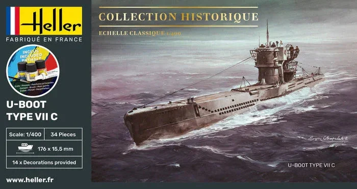 1/400 Heller U-Boat Type VII C STARTER KIT