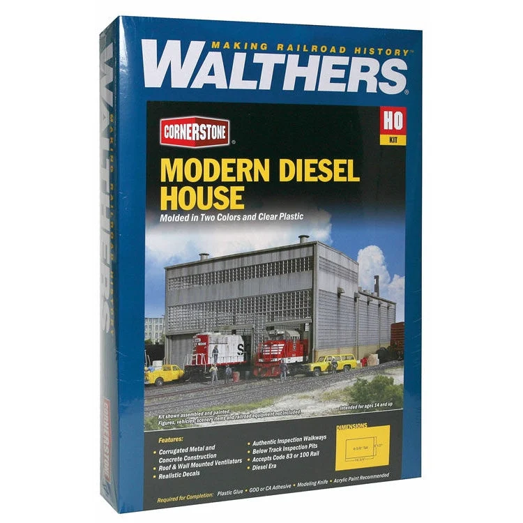 Walthers Cornerstone HO Scale Modern Diesel House Kit