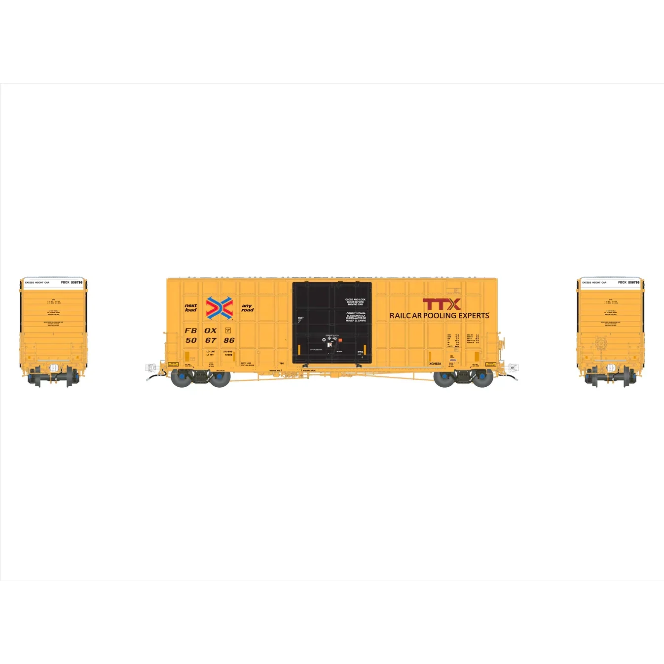 Aurora Miniatures HO Scale Gunderson / Greenbrier 6276 cf 50′ Plate F Boxcar - FBOX (2016 ver.) 506786
