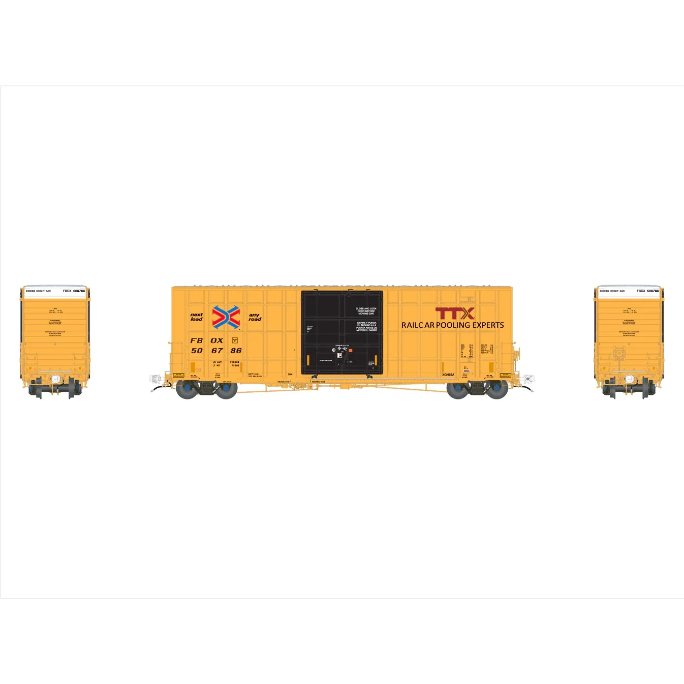 Aurora Miniatures HO Scale Gunderson / Greenbrier 6276 cf 50′ Plate F Boxcar - FBOX (2016 ver.) 506729