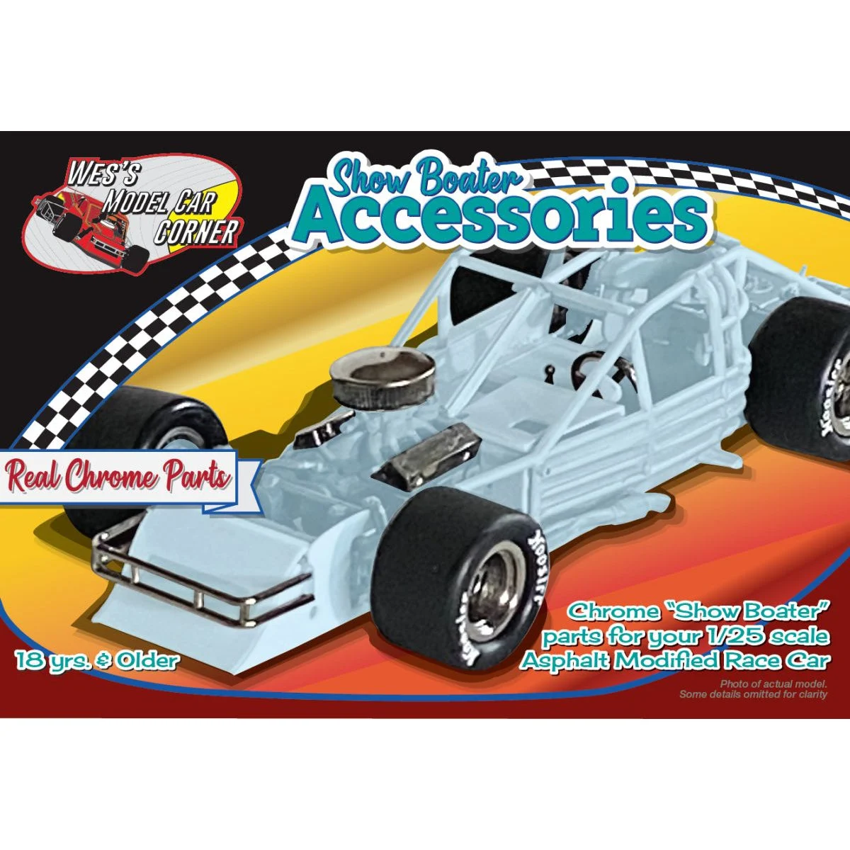 Wes's Model Car Corner Asphalt Modified Chrome Accessory Kit Ages