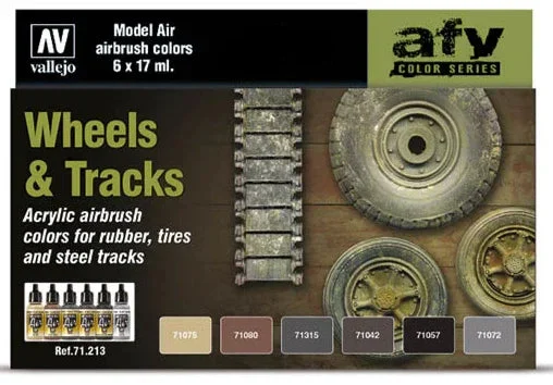 Vallejo 17ml Set of 6 Wheels & Tracks - 71213
