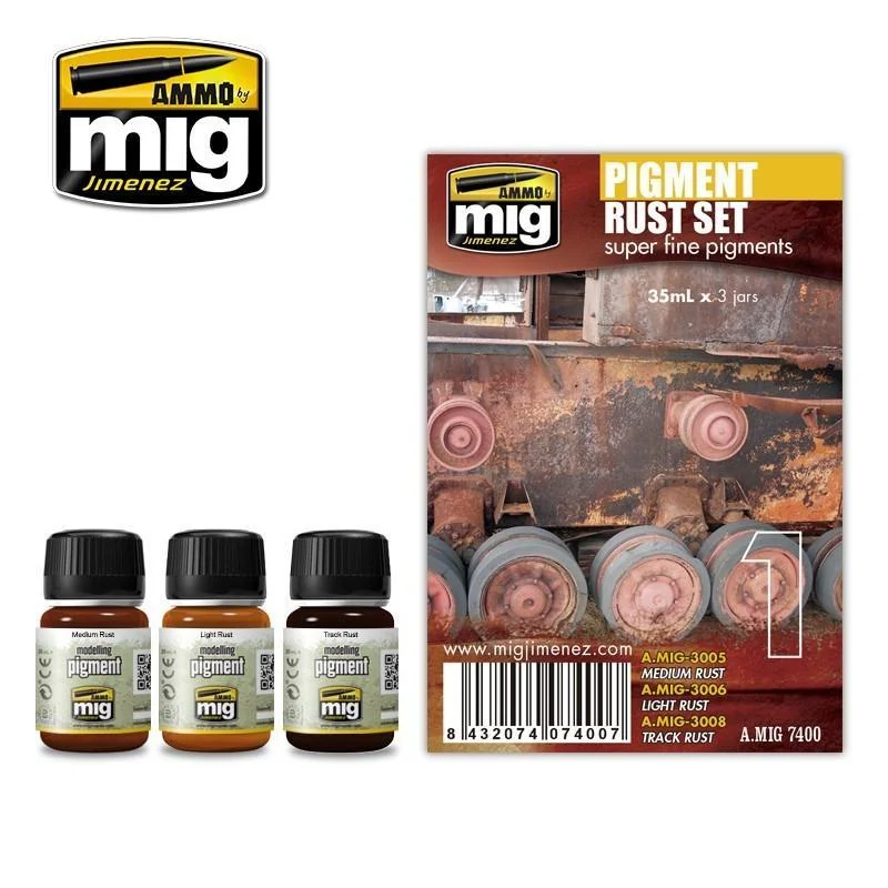 A.Mig-7400 Pigment Rust Set
