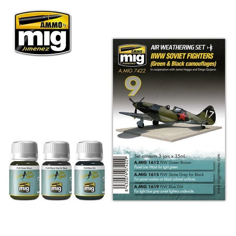 A.Mig-7422 WWII Soviet Fighters (Green & Black Camouflages)