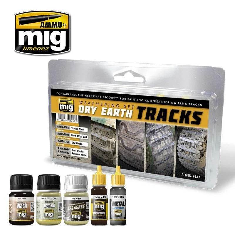 A.Mig-7437 Dry Earth Tracks Weathering Set