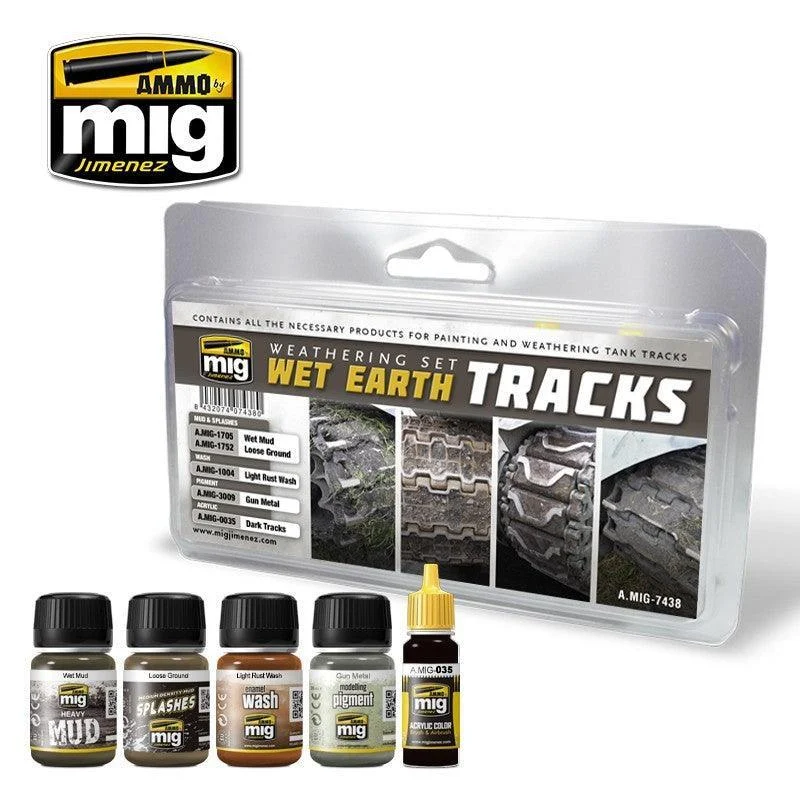 A.Mig-7438 Wet Earth Tracks Weathering Set