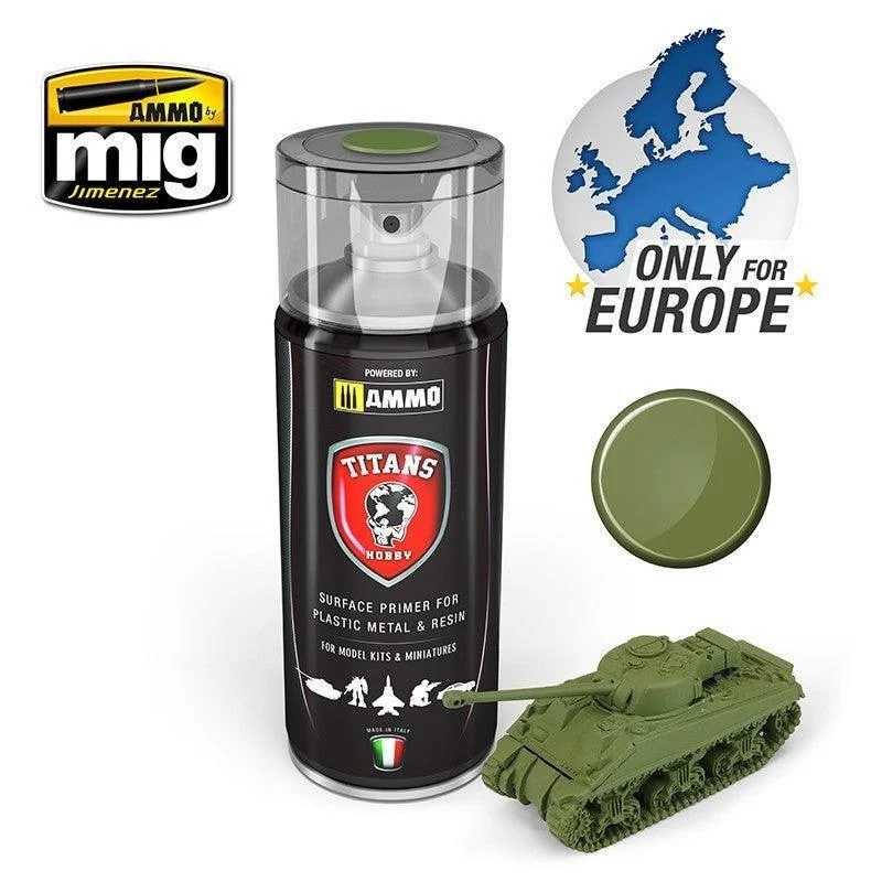 A.Mig-TTH108 TITANS HOBBY Military Green Matt Primer