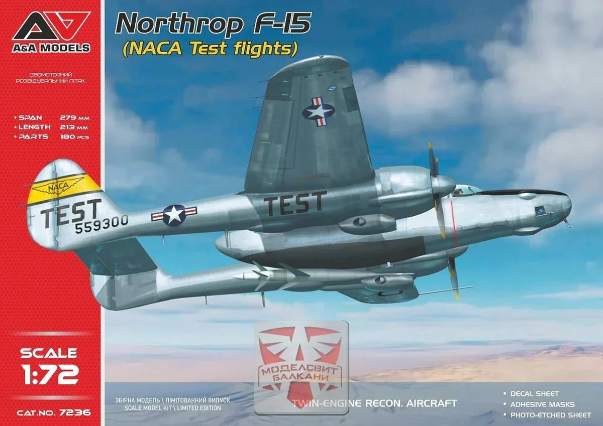 1/72 A&A Models F-15A "Reporter" in NACA Service Plastic Model Kit