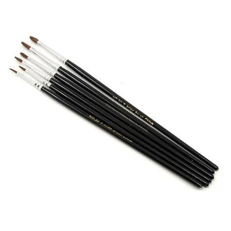Atlas Brush Company 6pc #1 #2 #3 Camel Hair Brush Set