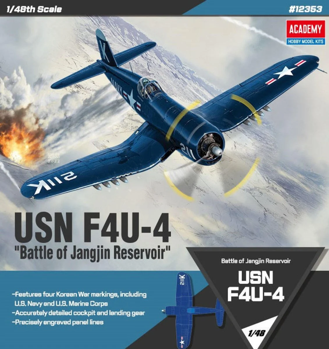 Academy 1/48 Academy USN F4U-4 Battle of Jangjin Reservoir