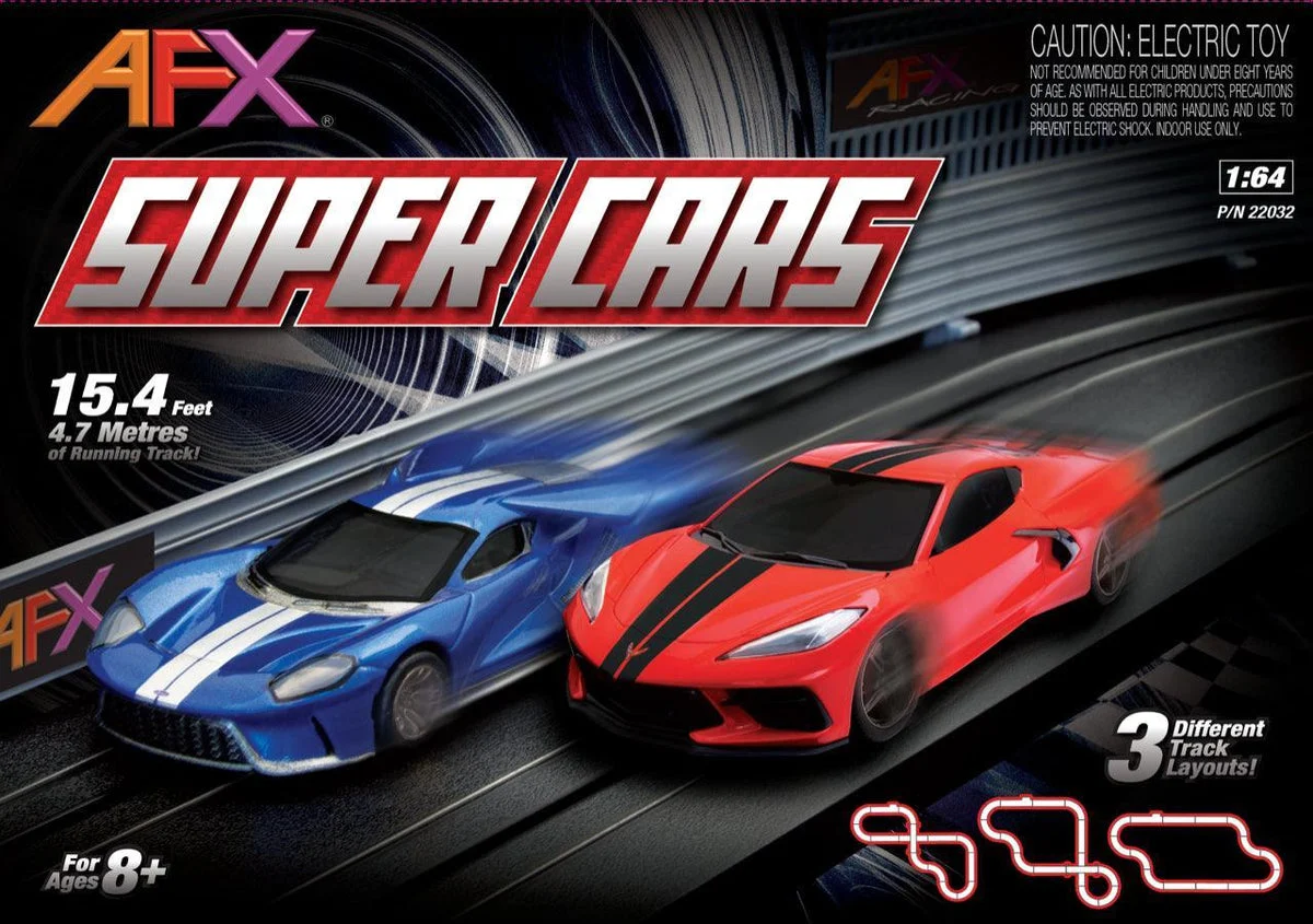 AFX Super Cars Set - Corvette C8 vs Ford GT Racing Set 22032