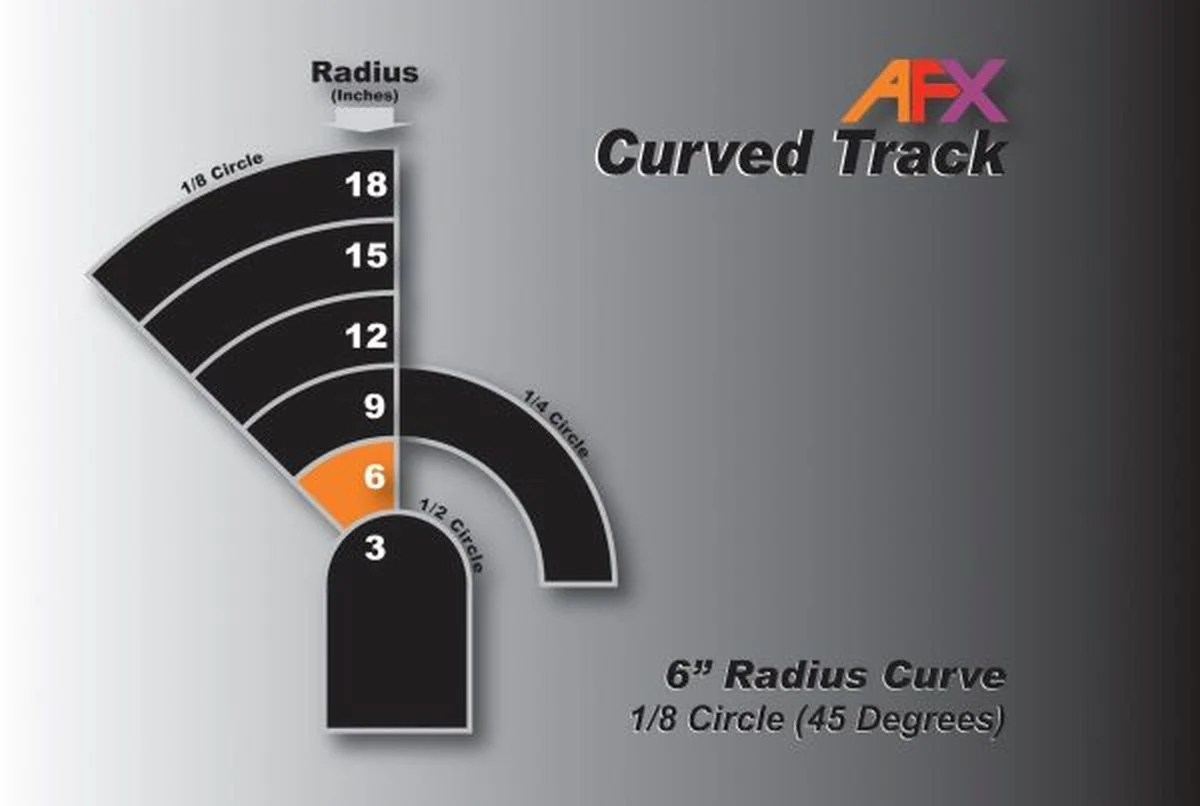 AFX Track Curve-6"x1/8 Pr.