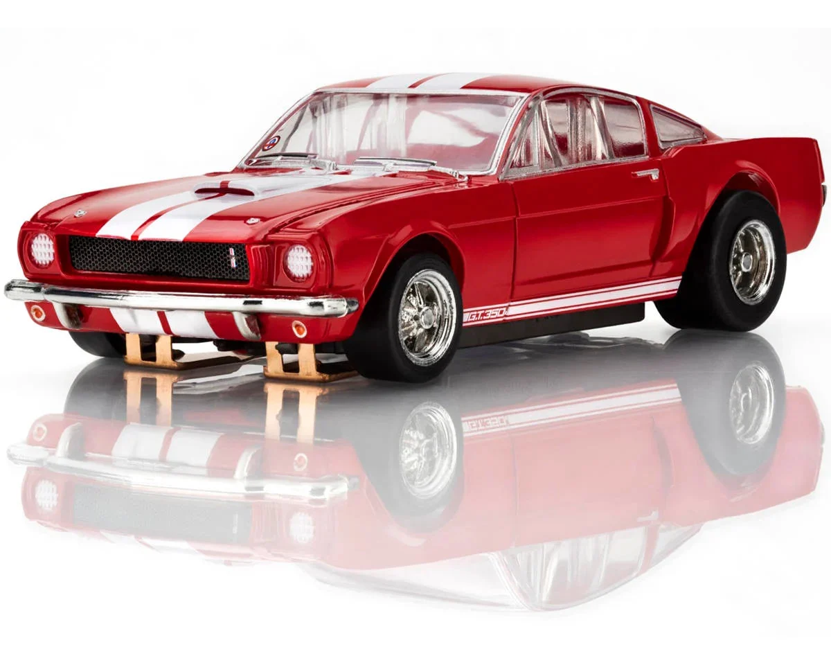 AFX Shelby GT350 1966 Red White Stripes 1/64 - AFX22152