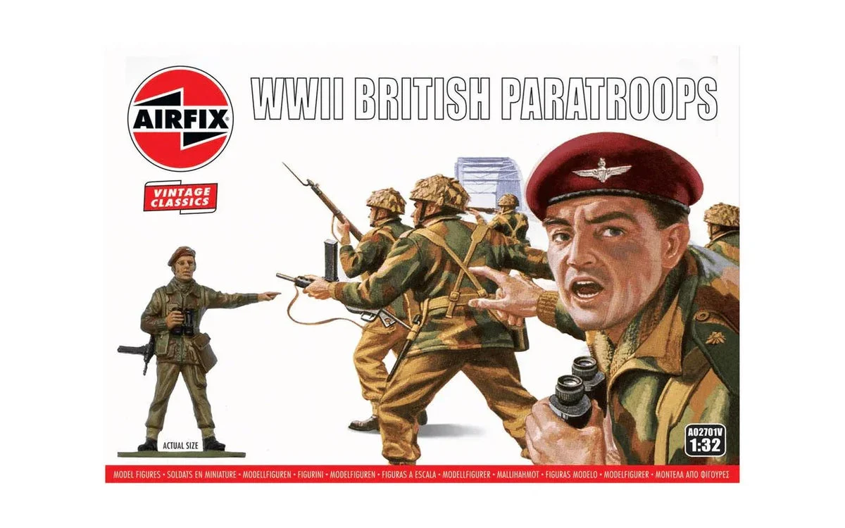 1/32 WWII British Paratroops Figure Set (x14) - Airfix