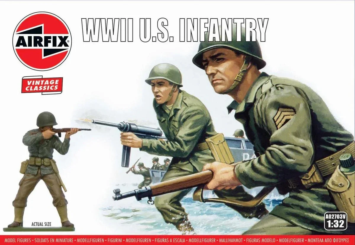 1/32 WWII US Infantry Figure Set (x14) - Airfix