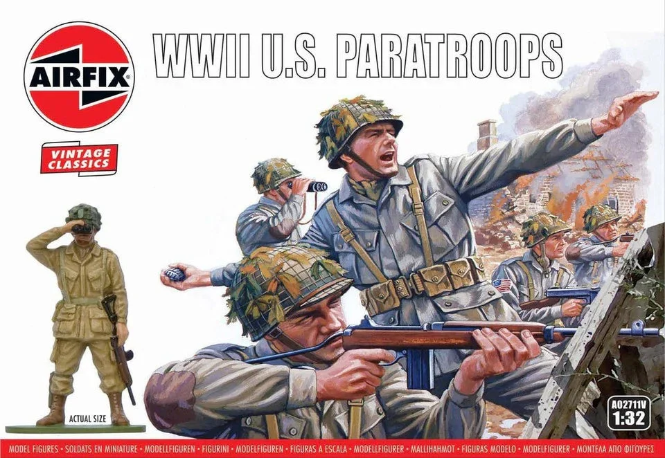 1/32 WWII US Paratroops Figure Set (x14) - Airfix