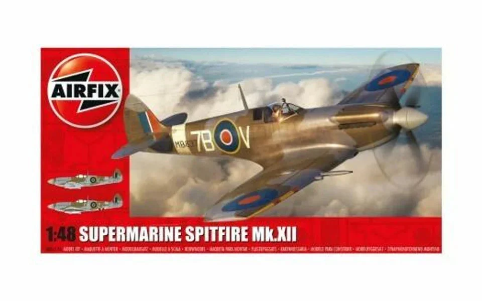 1/48 Airfix Supermarine Spitfire Mk.XII Fighter Aircraft Plastic Model Kit