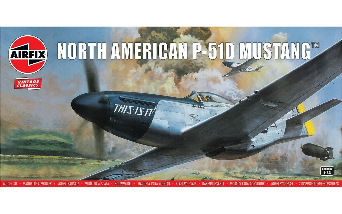 1/24 Airfix North American P-51D Mustang Plastic Model Kit
