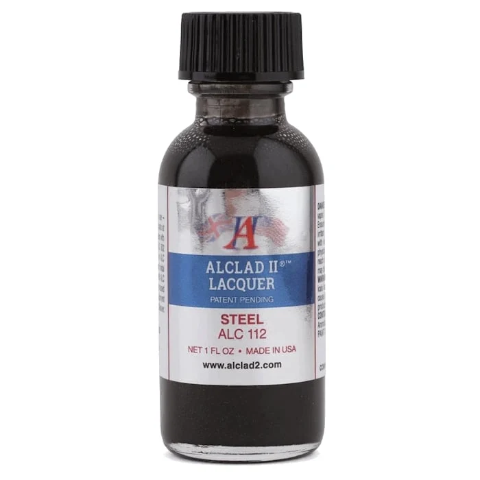Alclad II Steel Metallic Lacquer Paint 1 oz ALC-112