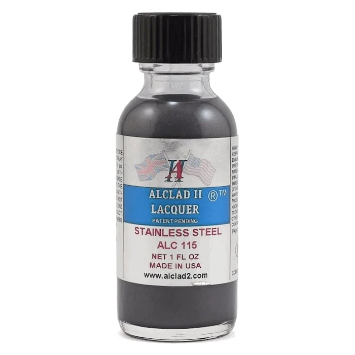 Alclad II Stainless Steel High Shine Lacquer Paint 1 oz ALC-115