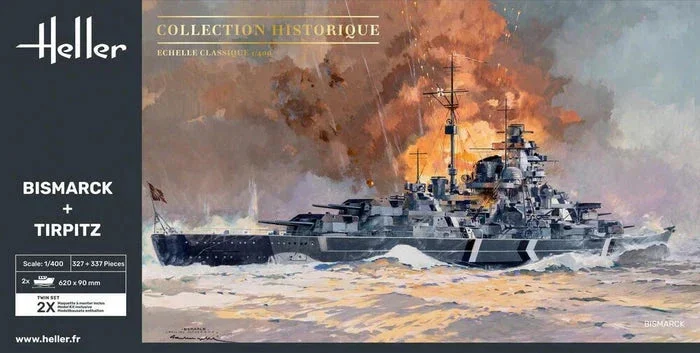 1/400 Heller Twin Set Bismarck + Tirpitz