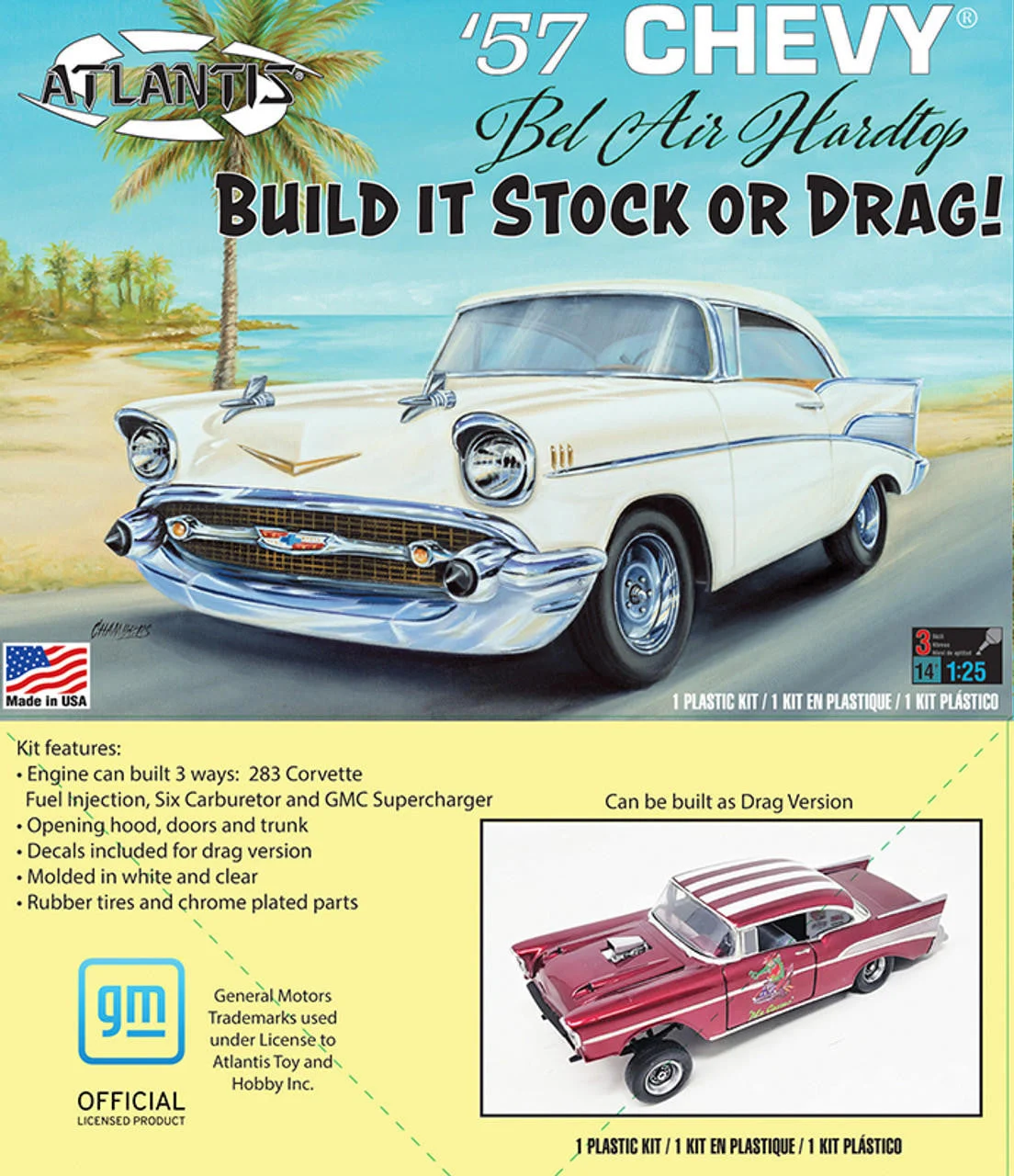 Atlantis Models 1/25 Models 1957 Chevy Bel Air Car (formerly Revell)