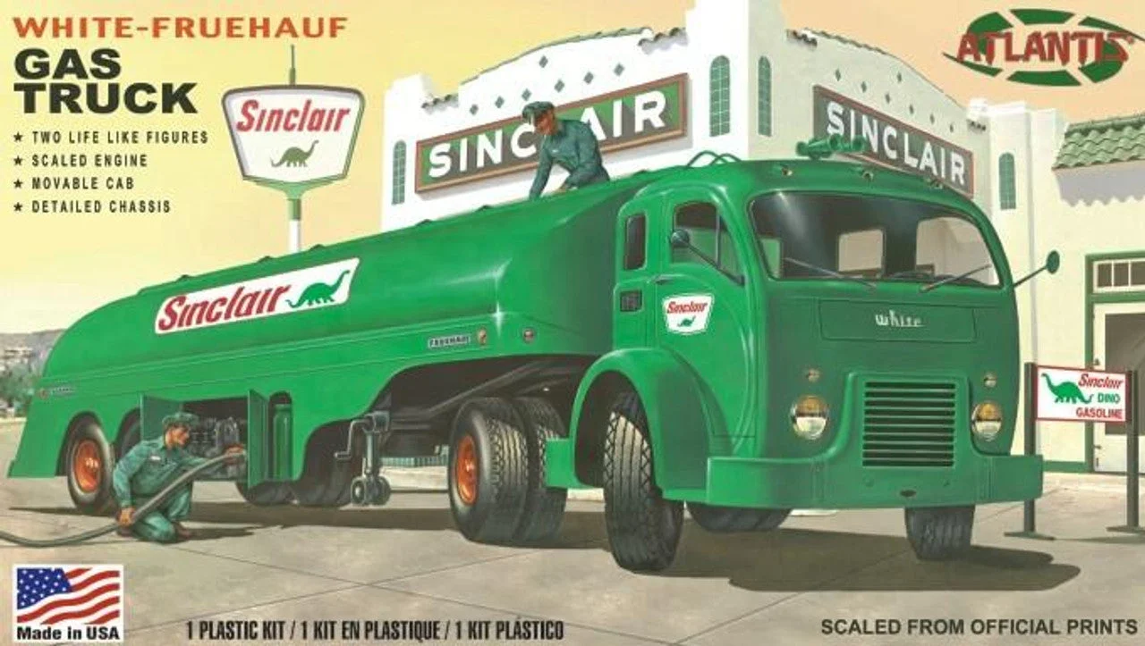Atlantis Models 1/48 Atlantis Models White-Fruehauf Gas Truck w/2 Figures (formerly Revell)