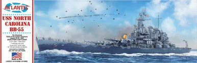 1/500 Atlantis Models USS North Carolina BB-55 The Showboat Battleship Plastic Model Kit
