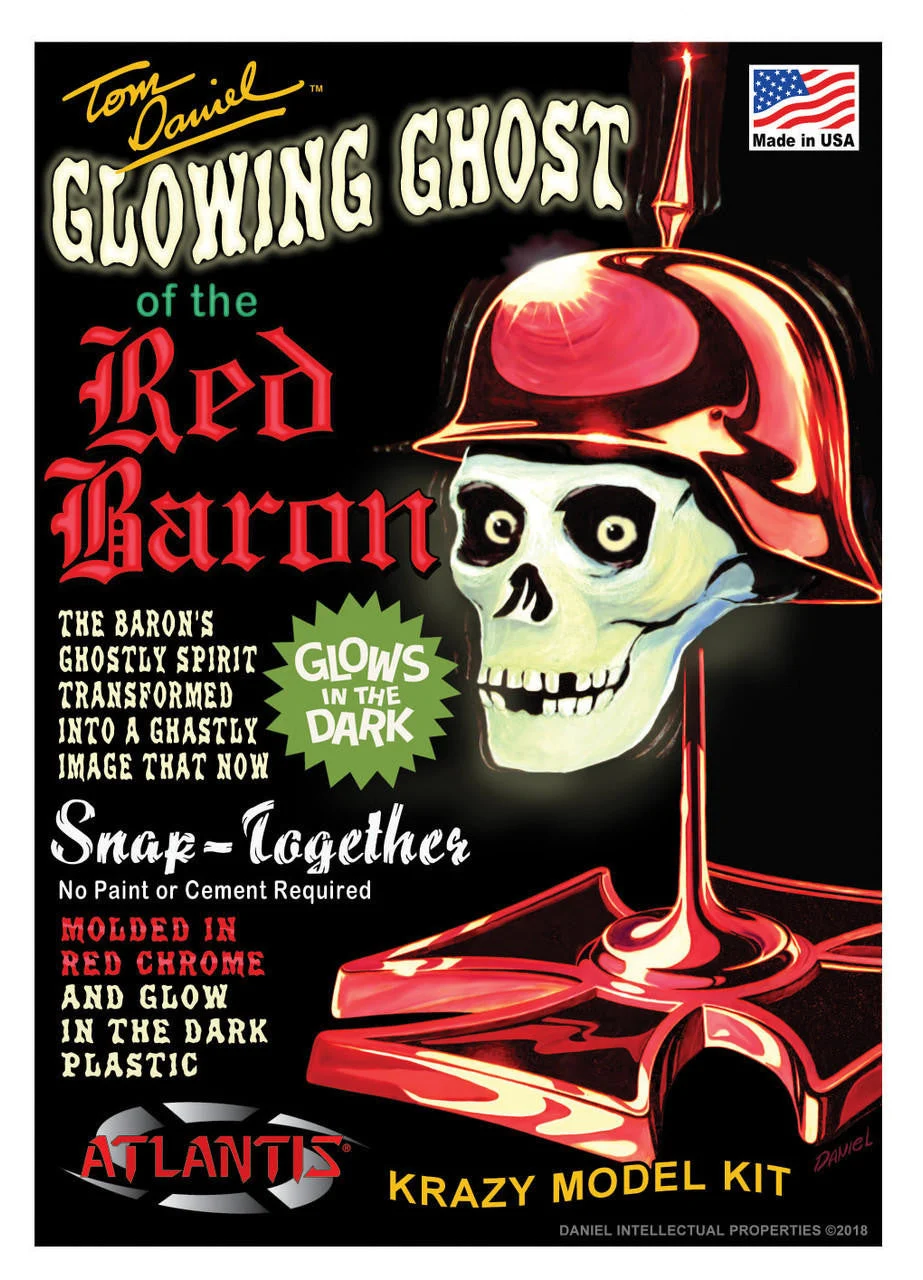 Atlantis Models 1/4 Tom Daniel Ghost of Red Baron Red Chrome Glow Version