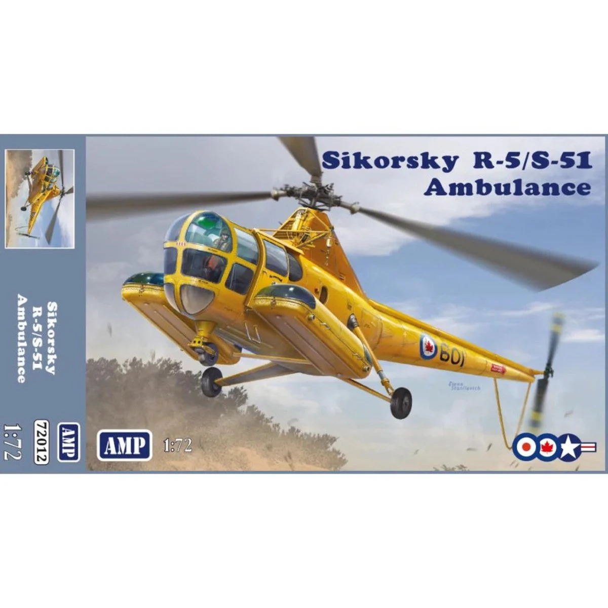 AMP Models 1/72 AMP Sikorsky R5/S51 Ambulance Helicopter