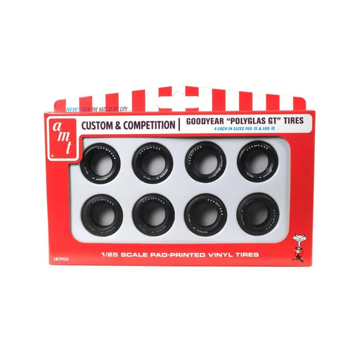 AMT 038 Goodyear Polyglas GT Tire Parts Pack - AMT038