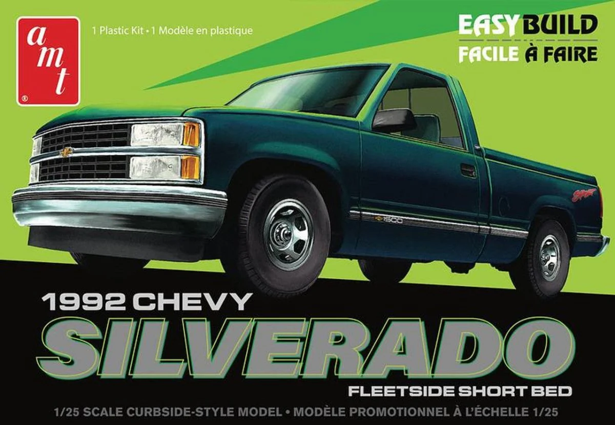 AMT 1/25 Chevrolet Silverado Shortbed Fleetside Pickup Easy Build NEW TOOLING Plastic Model Kit