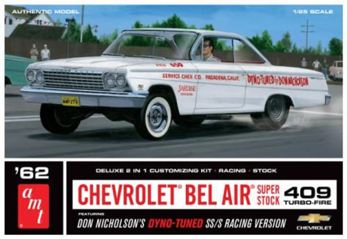 AMT 1/25 Chevy Bel Air Don Nicholson Super Stock Race Car (2 in 1)