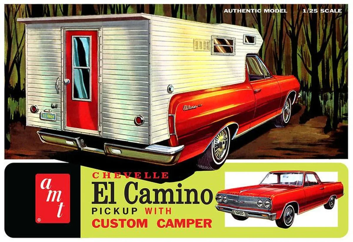 1/25 AMT 1965 Chevy El Camino w/Camper Plastic Model Kit