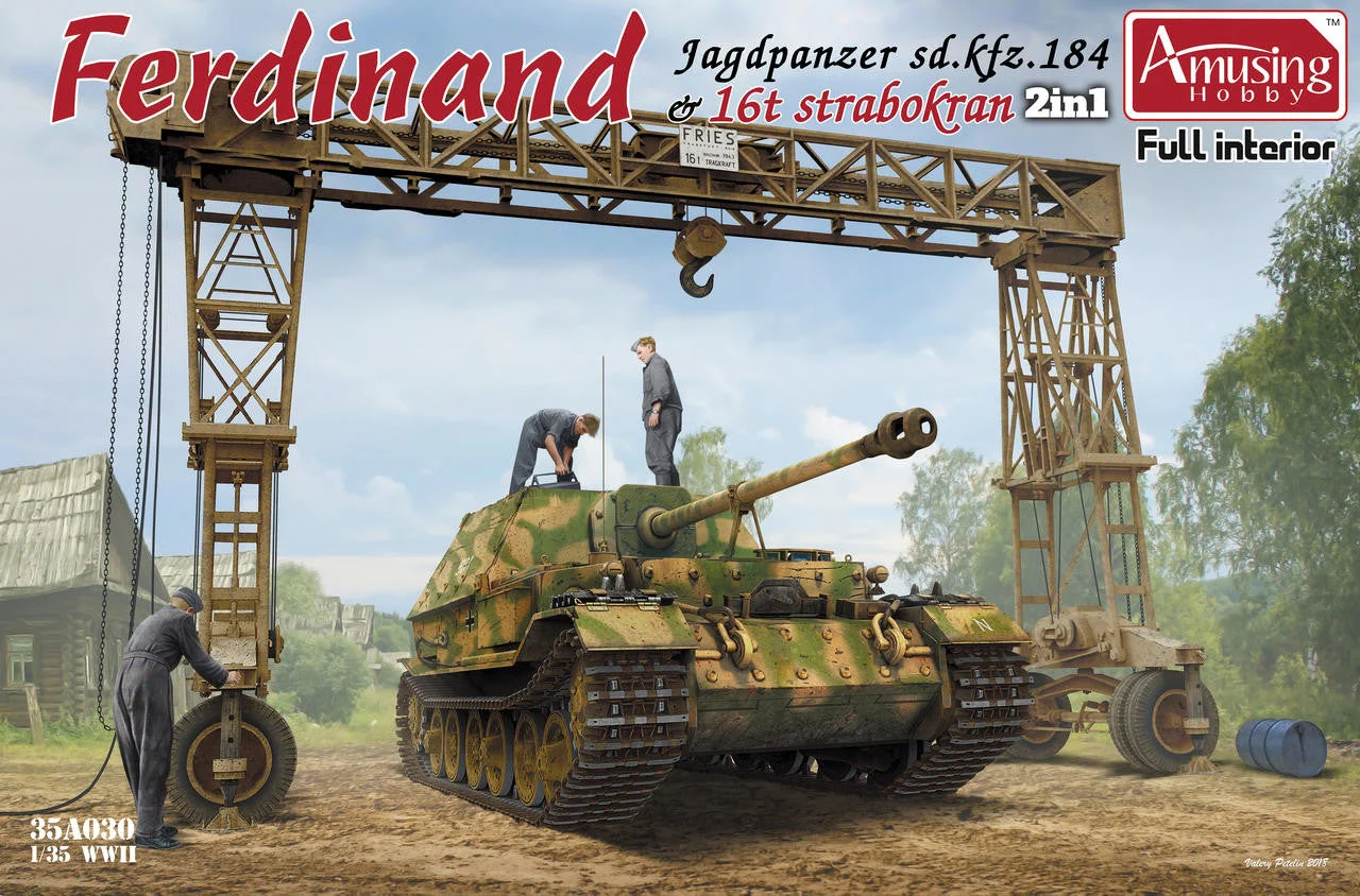 Amusing Hobby 1/35 Amusing Hobby Sd.Kfz.184 Ferdinand & strabok