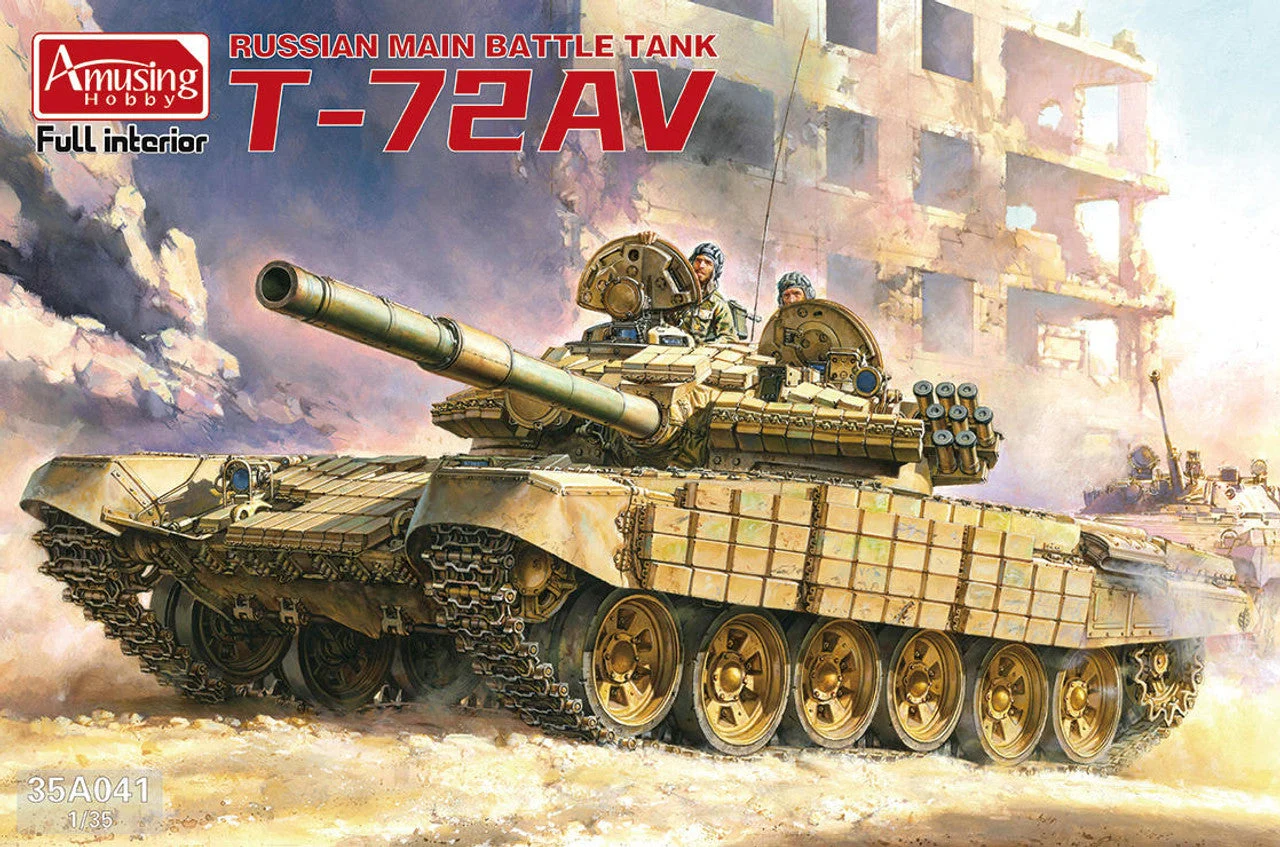 Amusing Hobby 1/35 Amusing Hobby T-72AV w/full interior tracks
