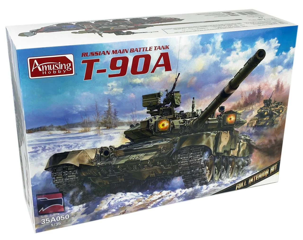 Amusing Hobby 1/35 Amusing Hobby Russian Main Battle Tank T-90A with Full Interior Plastic Model Kit
