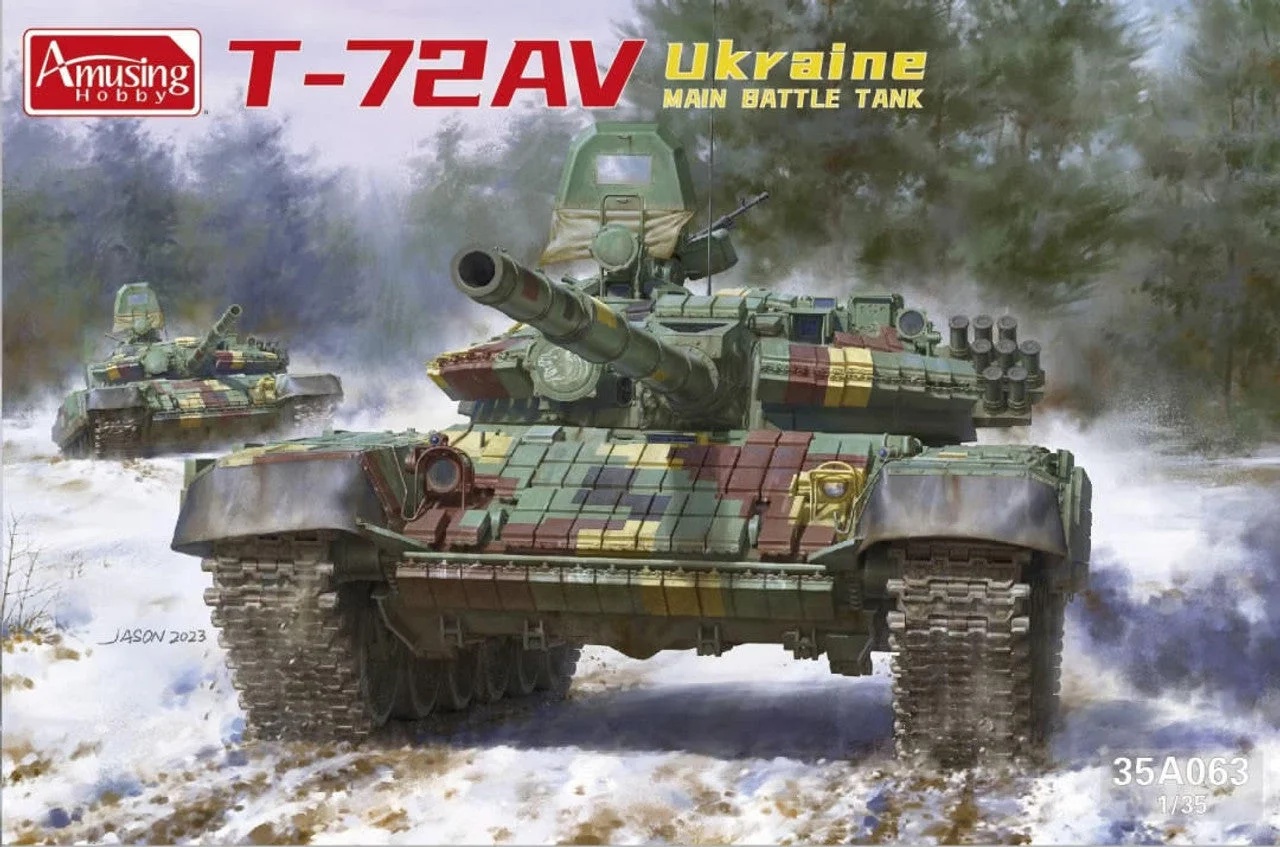Amusing Hobby 1/35 Amusing Hobby Ukraine T-72AV MBT Plastic Model Kit