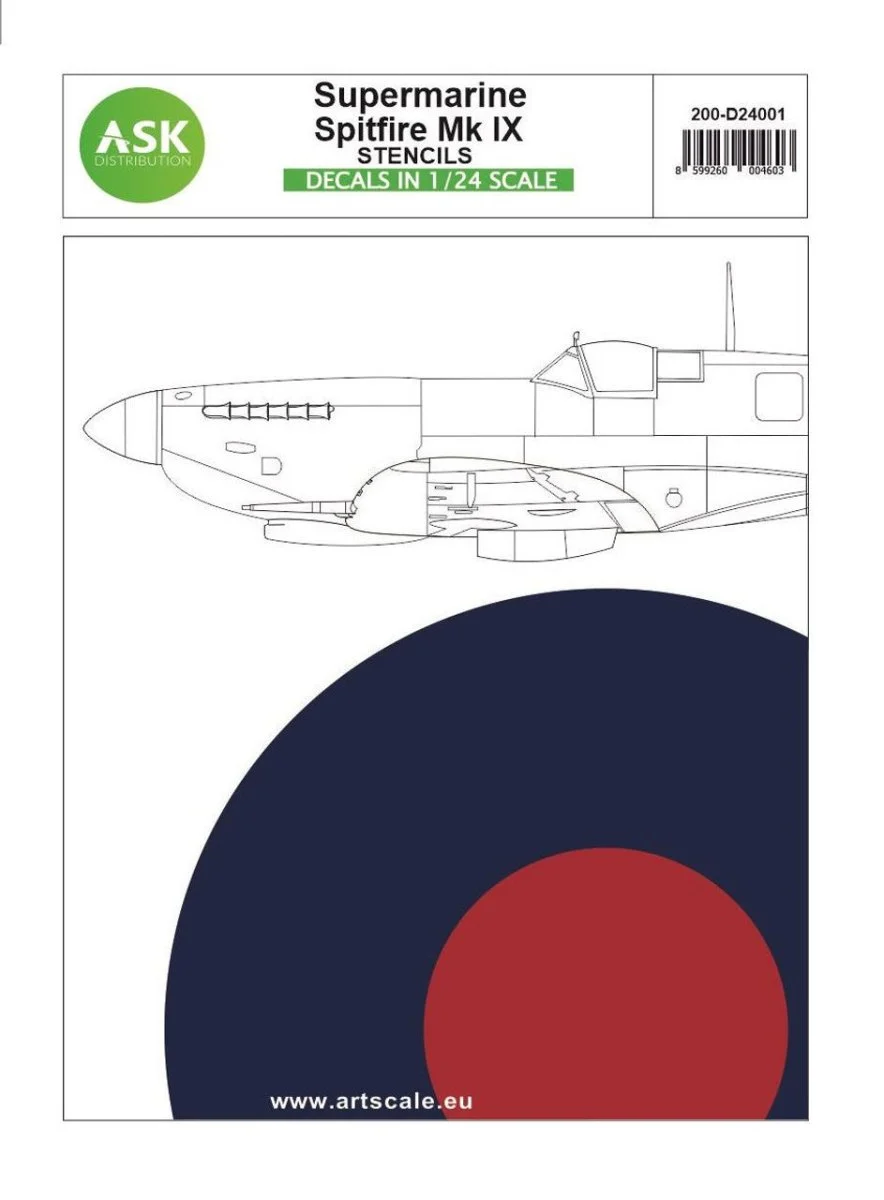 Art Scale 1/24 Art Scale Spitfire Mk.IX - stencils