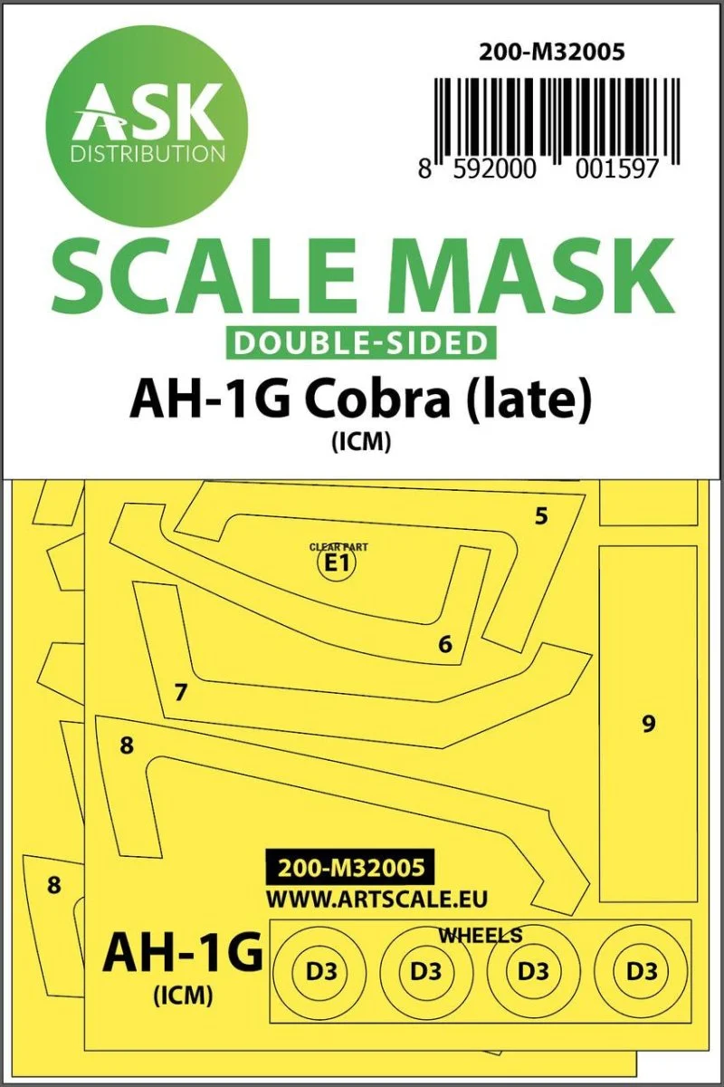 Art Scale 1/32 Art Scale AH-1G Cobra (late) double-sided for ICM / Special Hobby