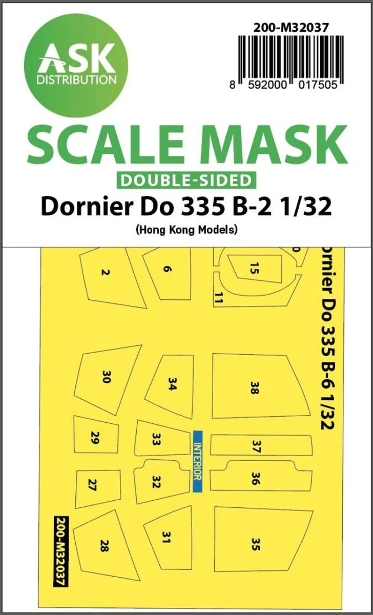 Art Scale 1/32 Art Scale Dornier Do 335B-2 double-sided mask for HK Models